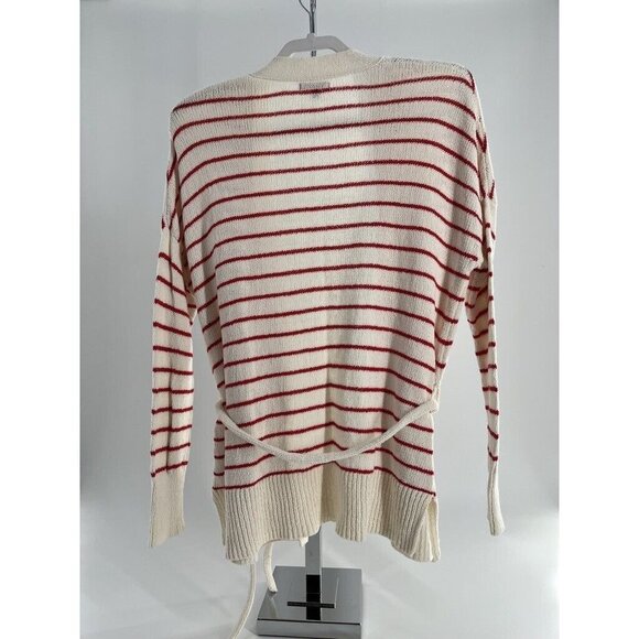 Who What Wear Belted Rest Stripe Cardigan Size XSmall - Picture 3 of 7